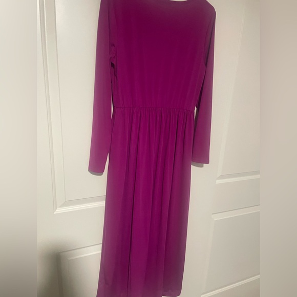 🩷Magenta/Fusha Color Long Sleeve Dress W pockets🩷 - Picture 6 of 7